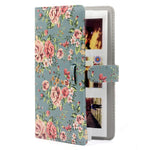 Álbum de fotos requintado para Polaroid com 32 páginas, tipo inserção mini criativo DIY em PU com padrão de rosa de 3 polegadas, rosa