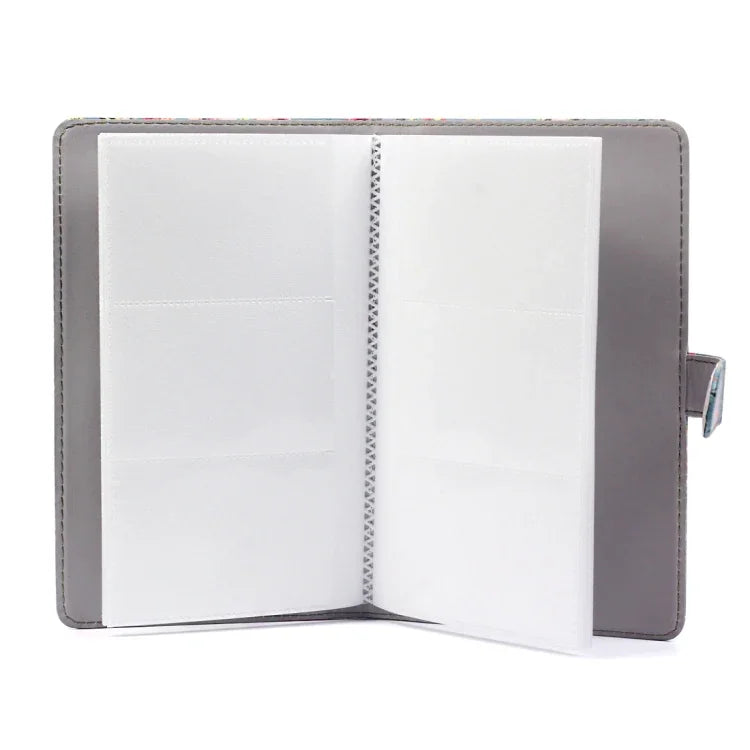 Álbum de fotos requintado para Polaroid com 32 páginas, tipo inserção mini criativo DIY em PU com padrão de rosa de 3 polegadas, rosa
