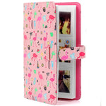 Padrão de Flamingo Rosa Álbum de Fotos Exquisito de 32 Páginas Tipo Inserção Criativa DIY PU Mini 3 polegadas para Polaroid, Flamingo Rosa
