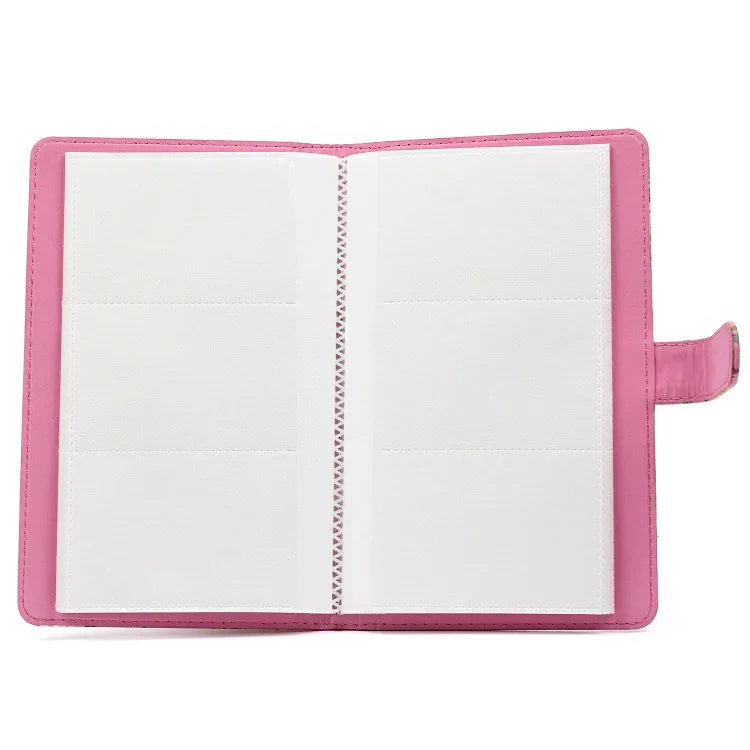 Padrão de Flamingo Rosa Álbum de Fotos Exquisito de 32 Páginas Tipo Inserção Criativa DIY PU Mini 3 polegadas para Polaroid, Flamingo Rosa