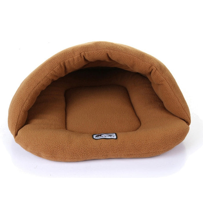 Casa para Cães e Gatos em Forma de Chinelo, Polar Fleece Quente e Espesso, Tamanho: L, 58×68×32cm, Tamanho: L