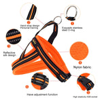 Peitoral Refletor A7 em Poliéster para Cães Grandes com Trela de Tração e Corrente de Segurança, Tamanho: XS, 2.0*42*50cm, Tamanho: XS, 2.0*42*50cm