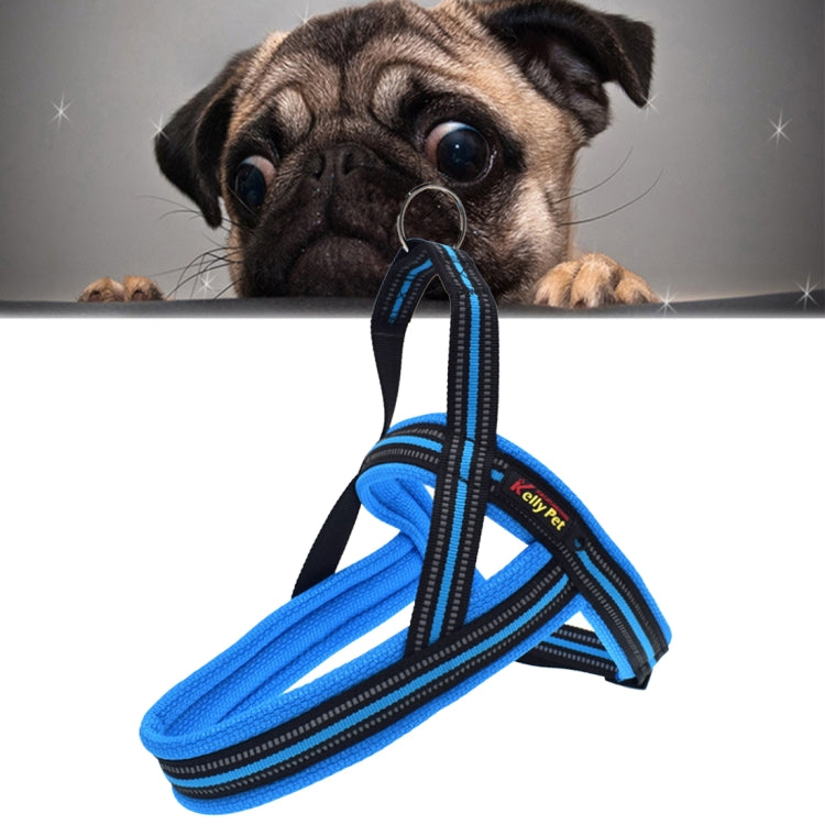 Peitoral Refletor A7 em Poliéster para Cães Grandes com Trela de Tração e Corrente de Segurança, Tamanho: XS, 2.0*42*50cm, Tamanho: XS, 2.0*42*50cm
