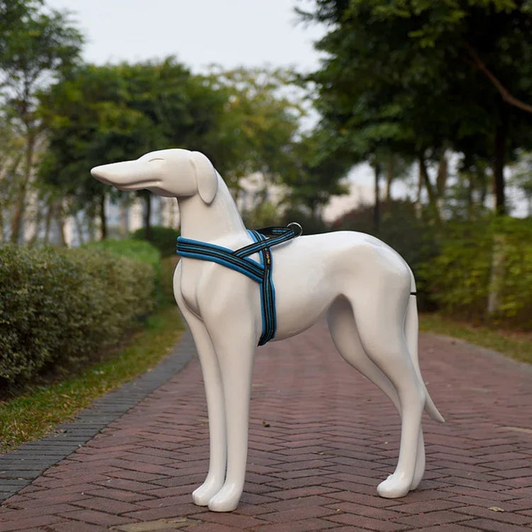 Peitoral Refletor A7 em Poliéster para Cães Grandes com Trela de Tração e Corrente de Segurança, Tamanho: L, 2.5*68*84cm, Tamanho: L, 2.5*68*84cm