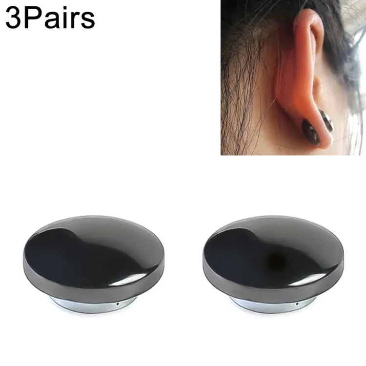3 Pares de Brincos de Terapia Magnética para Cuidados de Saúde com Massagem em Pontos de Acupuntura
