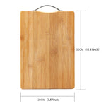 Tábua de Cortar Retangular de Bambu para Cozinha, Reforçada, Tamanho: 30cm x 20cm