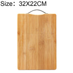 Tábua de Cortar Retangular de Bambu para Cozinha, Reforçada, Tamanho: 32cm x 22cm