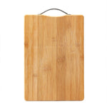 Tábua de Cortar Retangular de Bambu para Cozinha, Reforçada, Tamanho: 32cm x 22cm