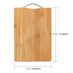 Tábua de Cortar Retangular de Bambu para Cozinha, Reforçada, Tamanho: 32cm x 22cm