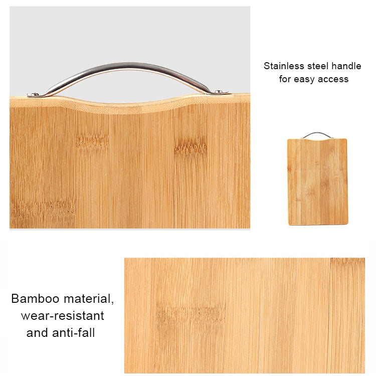 Tábua de Cortar Retangular de Bambu para Cozinha, Reforçada, Tamanho: 32cm x 22cm