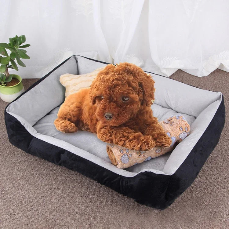 Manta Macia Grande e Quente para Canil com Padrão de Osso de Cão para Cão e Gato, com Manta Tamanho: S, 60×45×15cm, Tamanho: S