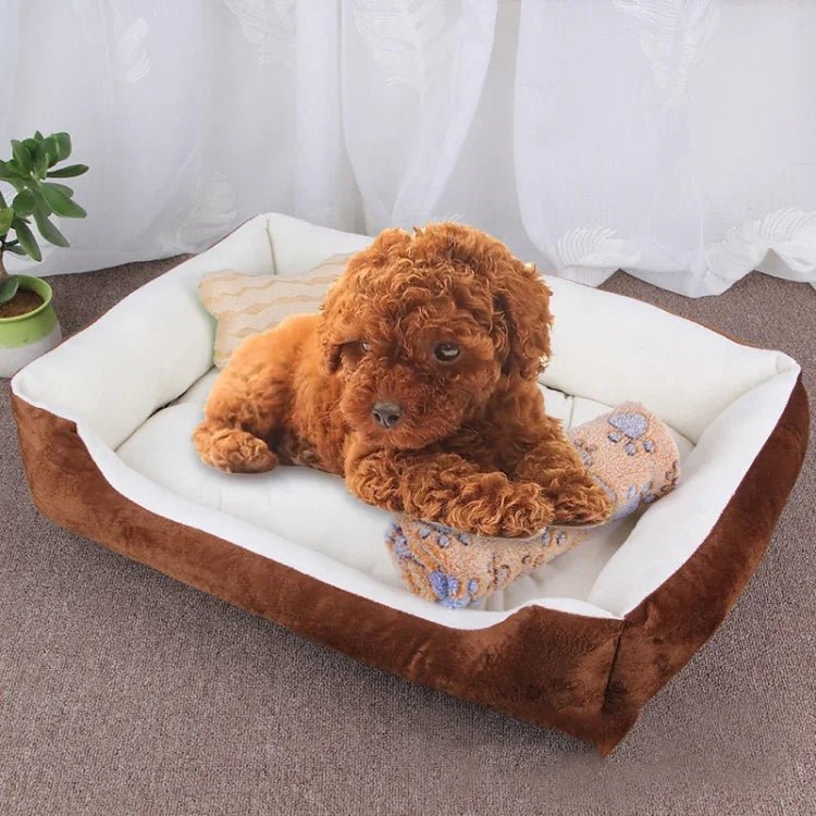 Manta Macia Grande e Quente para Canil com Padrão de Osso de Cão para Cão e Gato, com Manta Tamanho: S, 60×45×15cm, Tamanho: S
