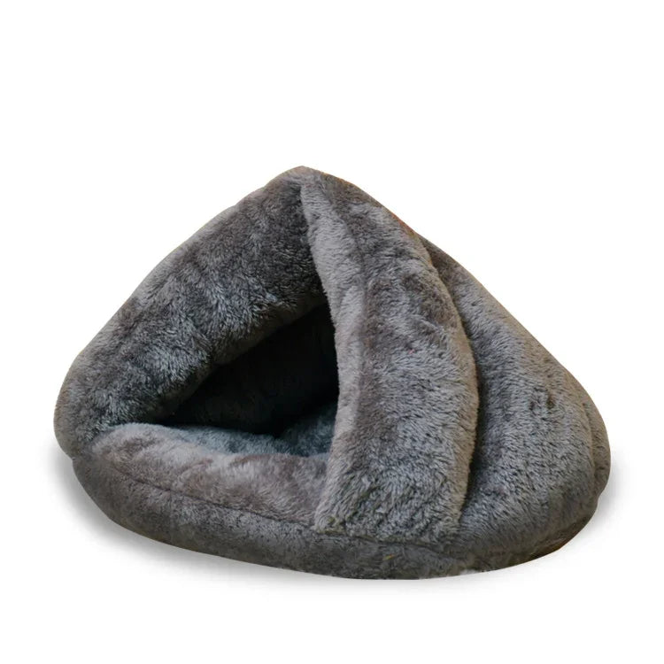Casa Triangular para Gatos Quente e Espessa Estilo Iurta Mongol para Cães e Gatos, Tamanho: L, 45×45×33cm, Tamanho: L