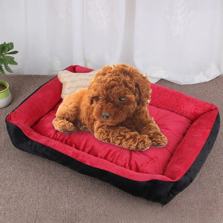 Manta Macia Grande e Quente para Canil com Padrão de Osso de Cão para Cão e Gato, Tamanho: M, 70×50×15cm, Tamanho: M