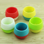 Vasos de Planta Coloridos Mini Redondos de Plástico para Jardim, Casa e Escritório, Vasos de Viveiro com Reservatório de Água, Entrega de Cor Aleatória, Vaso de Flor 3