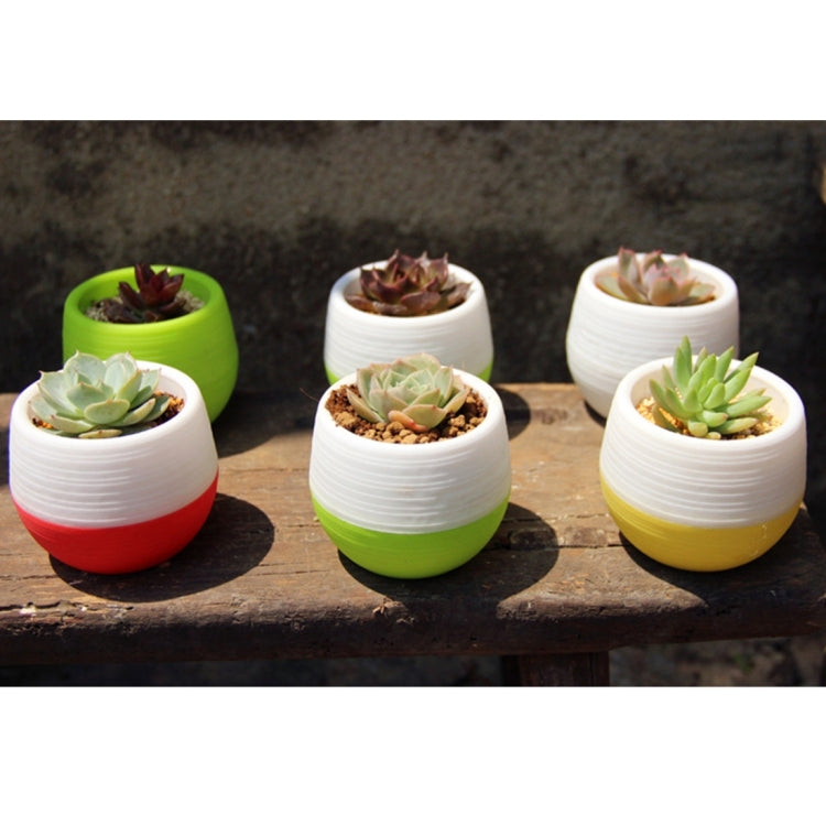 Vasos de Planta Coloridos Mini Redondos de Plástico para Jardim, Casa e Escritório, Vasos de Viveiro com Reservatório de Água, Entrega de Cor Aleatória, Vaso de Flor 3