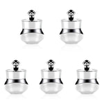 Recipientes de Viagem em Acrílico com Tampas Seladas Rígidas Adequados para Creme de Rosto, Mãos e Corpo, 5ml