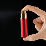 Atomizadores de Névoa Fina de Perfume em Vidro Mini Portáteis Recarregáveis com Exterior Metálico, 5ml