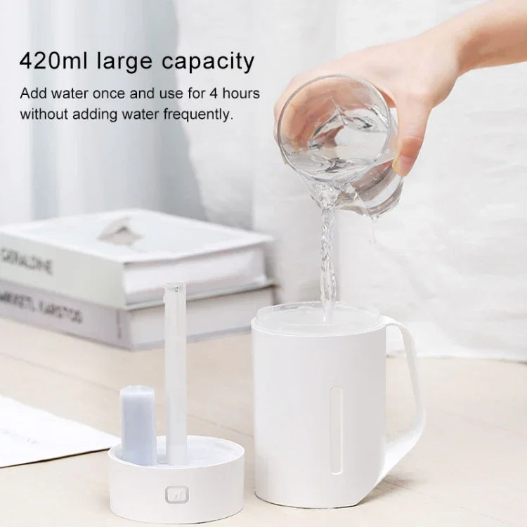 Humidificador Atomizador Inteligente em Forma de Copo de Água ML-S2 com Luz Noturna LED Silenciosa