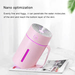 Humidificador Atomizador Inteligente em Forma de Copo de Água ML-S2 com Luz Noturna LED Silenciosa