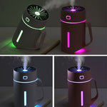 Humidificador Atomizador Inteligente em Forma de Copo de Água ML-S2 com Luz Noturna LED Silenciosa