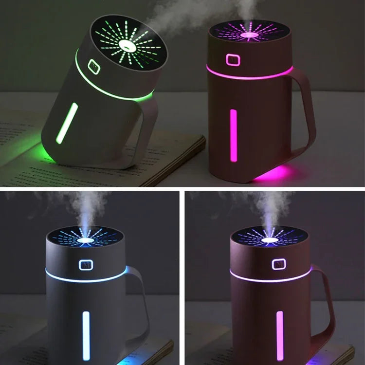 Humidificador Atomizador Inteligente em Forma de Copo de Água ML-S2 com Luz Noturna LED Silenciosa