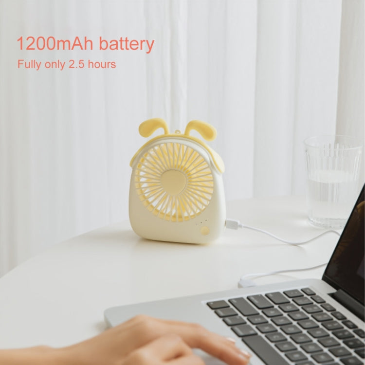 Ventoinha Portátil Mini em Forma de Coelho WT-F14 1200 mAh com Controlo de 3 Velocidades
