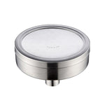 Cabeça de Chuveiro Redonda Pressurizada em Aço Inoxidável 304 Removível e Lavável, Tamanho: 118mm, Padrão D