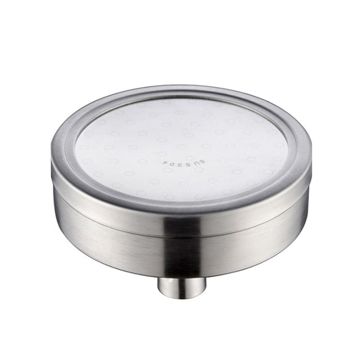 Cabeça de Chuveiro Redonda Pressurizada em Aço Inoxidável 304 Removível e Lavável, Tamanho: 118mm, Padrão D
