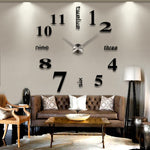 Relógio de Parede Criativo 3D com Espelho Autocolante DIY, Tamanho: 120*120cm, Tamanho: 120*120cm(Branco), Tamanho: 120*120cm(Amarelo), Tamanho: 120*120cm(Preto)