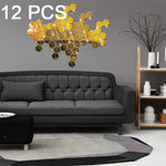 Conjunto de 12 Autocolantes de Parede Espelho Hexagonal 3D, Tamanho: 4*4cm, Tamanho: 4*4cm (Preto), Tamanho: 4*4cm (Dourado), Tamanho: 4*4cm (Prateado)