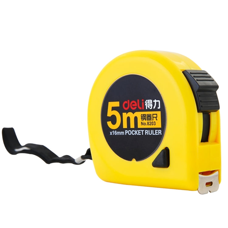Fita Métrica Retrátil Portátil deli, Régua de Medição, Comprimento: 5m, 5m