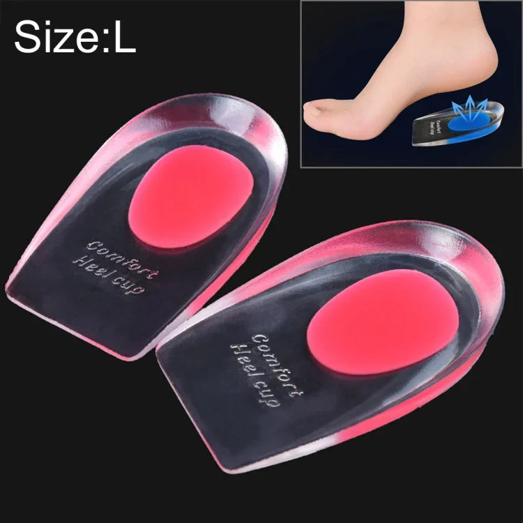 1 Par de Almofadas de Silicone em Gel para Calcanhar Femininas, Conforto, Meias Almofadas, Tamanho: L