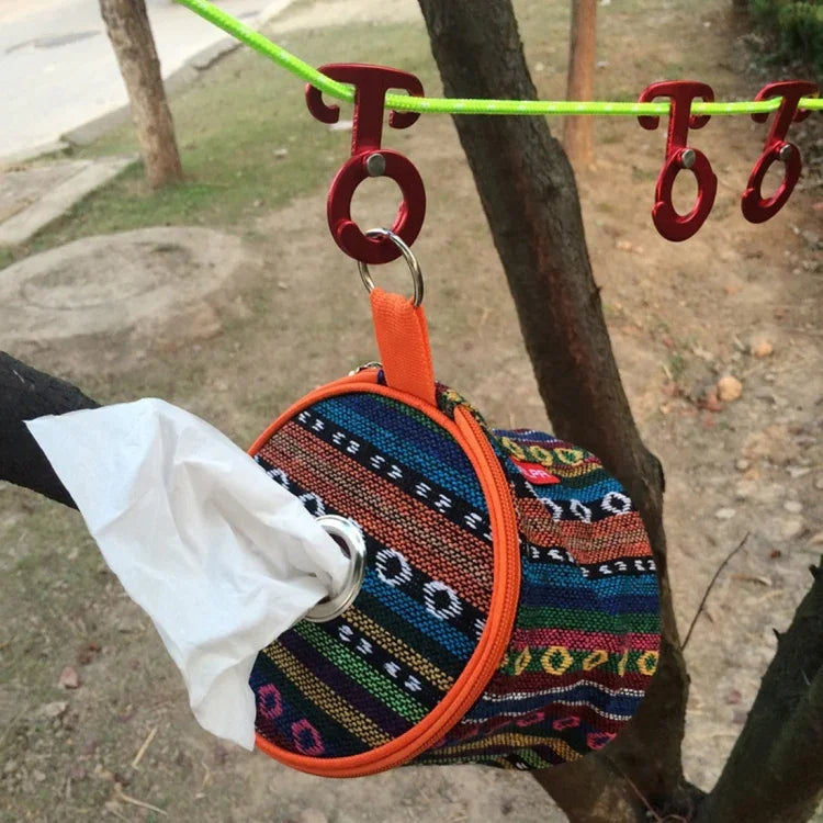 3 Peças de Ganchos para Corda em Liga de Alumínio para Escalada, Caminhadas e Camping, Fecho para Pendurar Luz de Tenda, 3 Peças de Ganchos para Corda