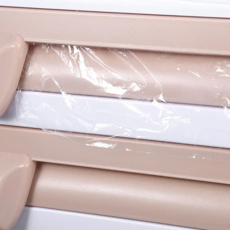 Suporte de Filme Adesivo Montado na Parede para Cozinha Armazenamento Rack Suporte Dispositivo de Corte, Tamanho: 39 x 10 x 24cm, Cinzento