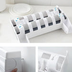 Suporte de Filme Adesivo Montado na Parede para Cozinha Armazenamento Rack Suporte Dispositivo de Corte, Tamanho: 39 x 10 x 24cm, Cinzento