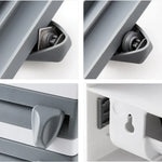 Suporte de Filme Adesivo Montado na Parede para Cozinha Armazenamento Rack Suporte Dispositivo de Corte, Tamanho: 39 x 10 x 24cm, Cinzento