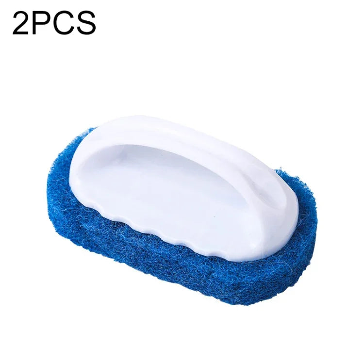 2 Unidades de Esponja de Descontaminação com Fundo Rígido Escovas de Limpeza para Seco e Molhado para Cozinha / Bancada de Cozinha / Casa de Banho / Banheira, Entrega de Cor Aleatória, Escova para Limpeza a Seco e Molhado
