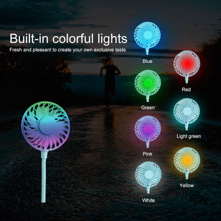 Ventoinha Criativa Mini de Pescoço Suspensa ao Ar Livre com LED, F008 (Preto), F008, F008 (Azul), F008 (Branco)