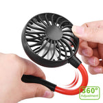Ventoinha Criativa Mini de Pescoço Suspensa ao Ar Livre com LED, F008 (Preto), F008, F008 (Azul), F008 (Branco)