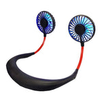 Ventoinha Criativa Mini de Pescoço Suspensa ao Ar Livre com LED, F008 (Preto), F008, F008 (Azul), F008 (Branco)