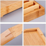 Bamboo Right Angle Tea Tray Tea Table, Size:  41x29cm, Size: 41x29cm