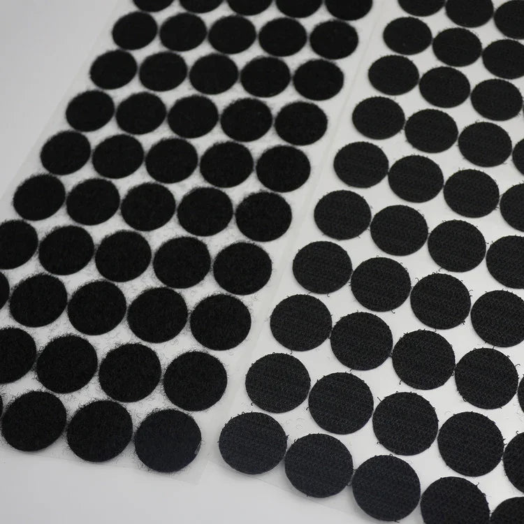1000 PCS 20mm Redondo de Nylon Adesivo Gancho e Laço, 20mm (Preto), 20mm (Branco)