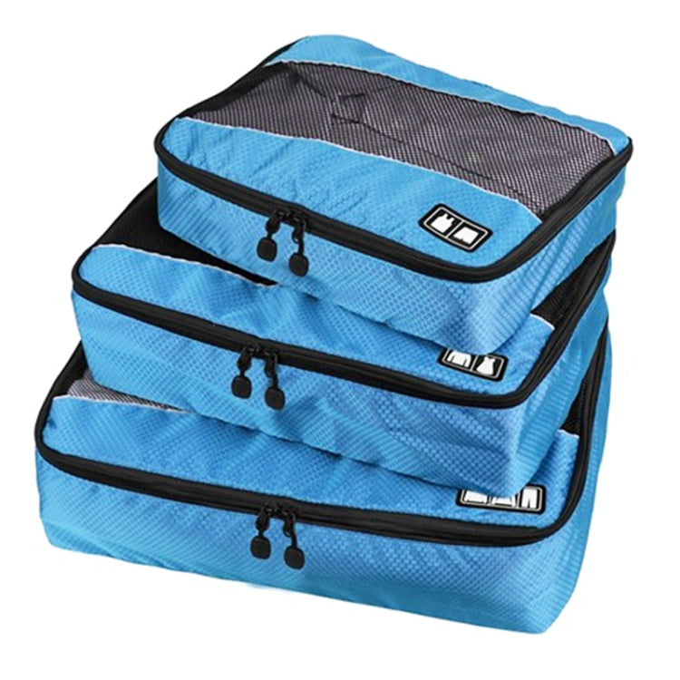 Conjunto de 3 Sacos de Armazenamento Impermeáveis em Poliéster 210D com Textura de Futebol Multifuncionais para Roupa e Roupa Interior