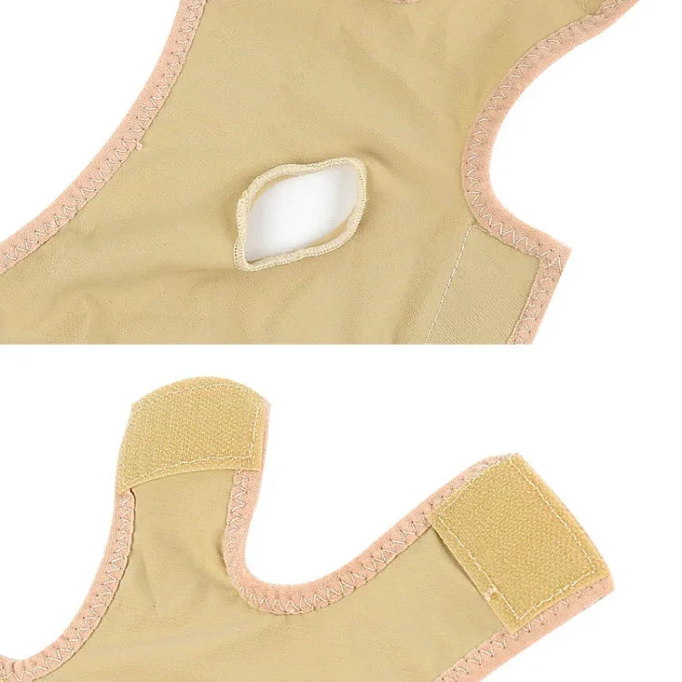 Máscara de Cuidado da Pele Respirável Cor Pele em Lycra para Levantar e Reduzir Papada, Tamanho: M, Tamanho: M