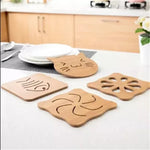 5pcs Tapete de Proteção para Mesa de Cozinha em Madeira com Desenho de Cartoon Fofo, Isolamento Térmico, Estilo Envio Aleatório, Tapetes para Mesa 2