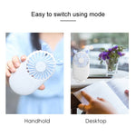 Ventoinha de Bolso Portátil Mini com Carregamento USB e Controlo de 3 Velocidades