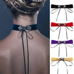 2 Peças de Colar Choker de Veludo com Liga Oca de Estilo Street-snap Europeu e Americano, Entrega de Cor Aleatória, TERQ02