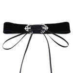 2 Peças de Colar Choker de Veludo com Liga Oca de Estilo Street-snap Europeu e Americano, Entrega de Cor Aleatória, TERQ02