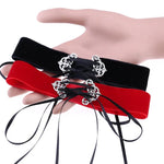 2 Peças de Colar Choker de Veludo com Liga Oca de Estilo Street-snap Europeu e Americano, Entrega de Cor Aleatória, TERQ02